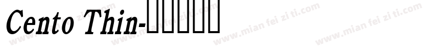 Cento Thin字体转换